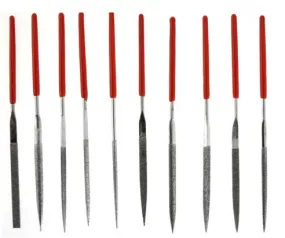10Pc Dipped Handle Diamond Needle File Set (2mmX100mmX 50mm)