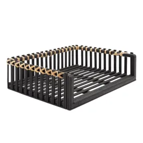 12" x 9" Woven Document Tray - Black