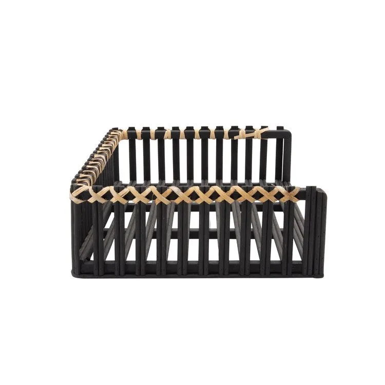 12" x 9" Woven Document Tray - Black