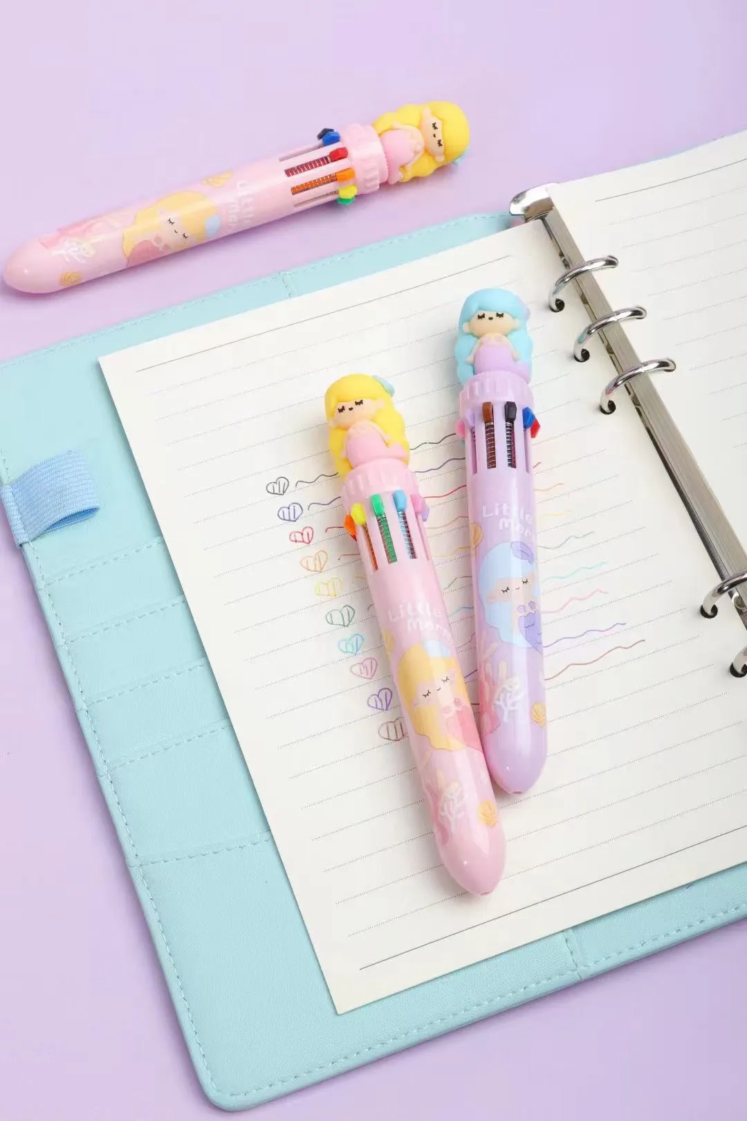 230052 MERMAID 10-COLOR RETRACTABLE BALL PEN-23