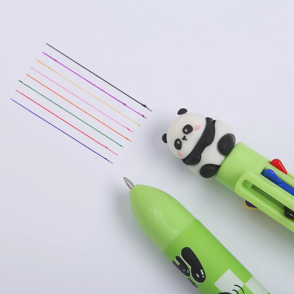 23023 PANDA 8-COLOR RETRACTABLE BALL PEN-24