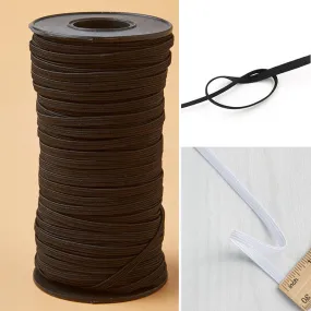 6mm Braided Elastic 100M Roll – Black and White