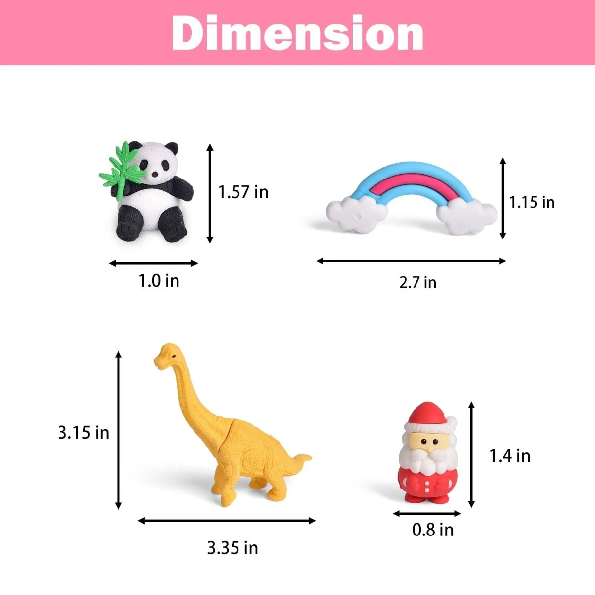 70 Pcs Mini Toys: Puzzle Erasers