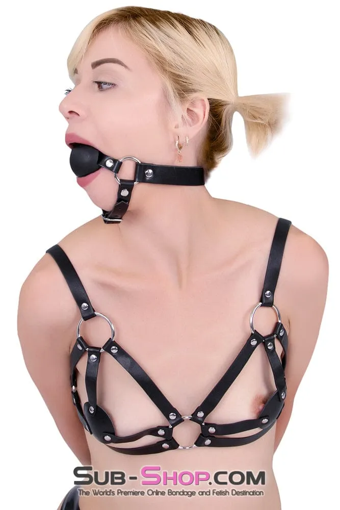 7232M      Slavegirl Breast Bondage Bra Chest Harness