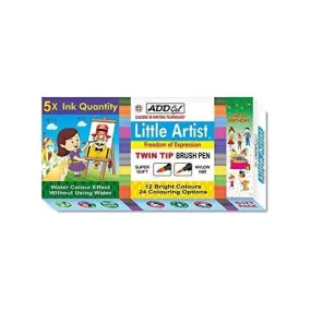Add Gel Little Artist - Twin Tip Brush Pens(Pack of 12)