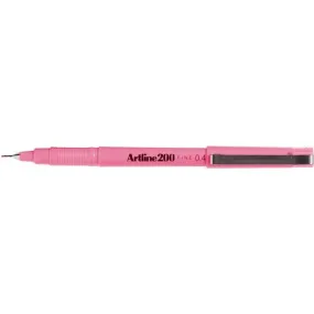 Artline 200 Fineliner Felt Tip Pen 0.4mm Pink