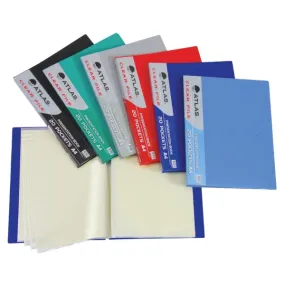 Atlas Elite Clear File A4 10 Pocket Blue