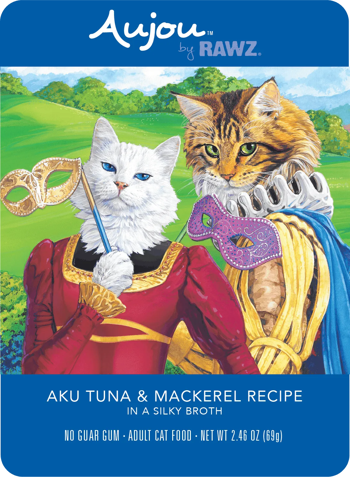 Aujou® by RAWZ® Aku Tuna and Mackerel Recipe 2.46-oz, Wet Cat Food