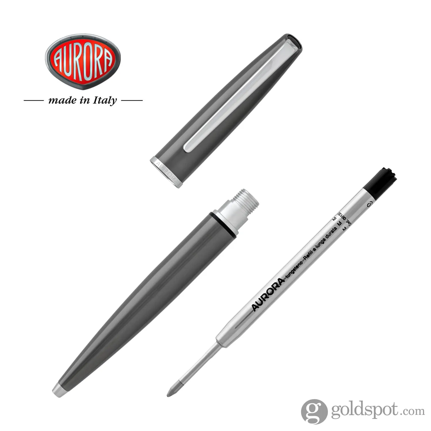Aurora Style Ballpoint Pen in Shiny Gunmetal