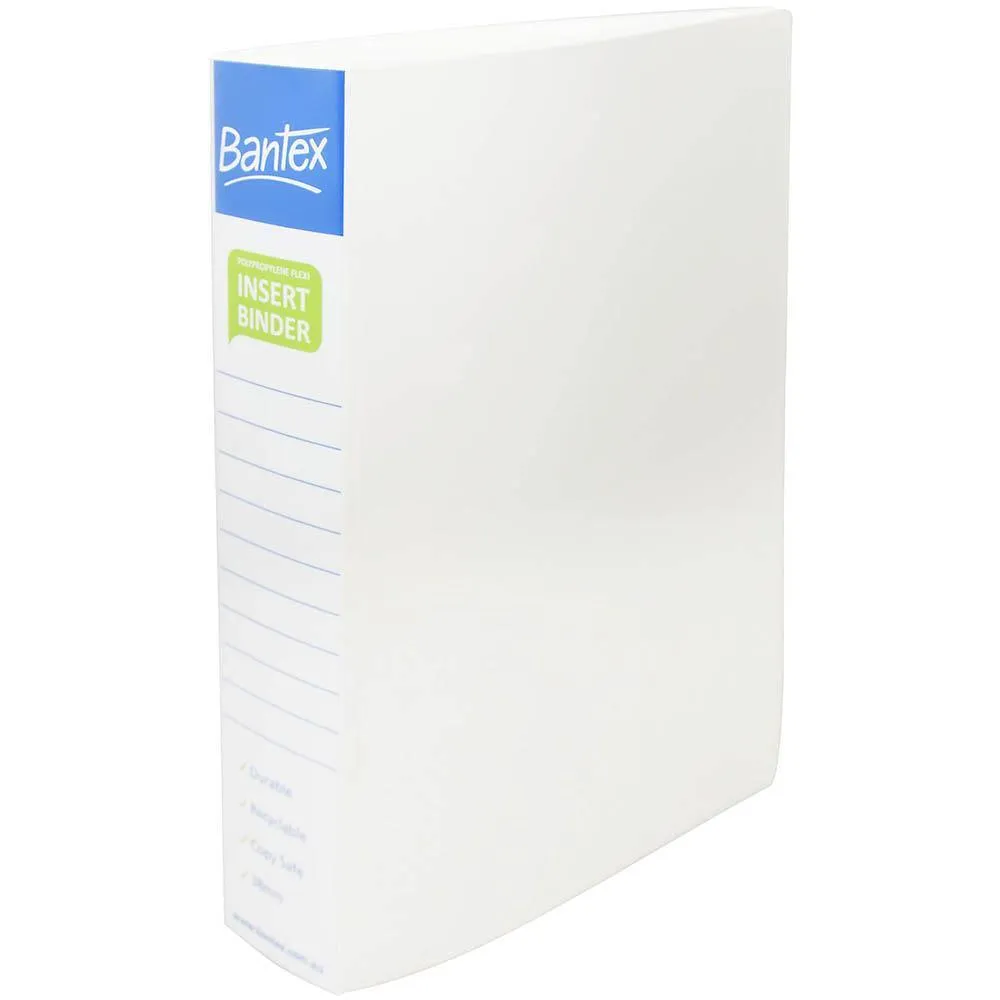 Bantex Poly Ring Binder 2D 38Mm A4 White