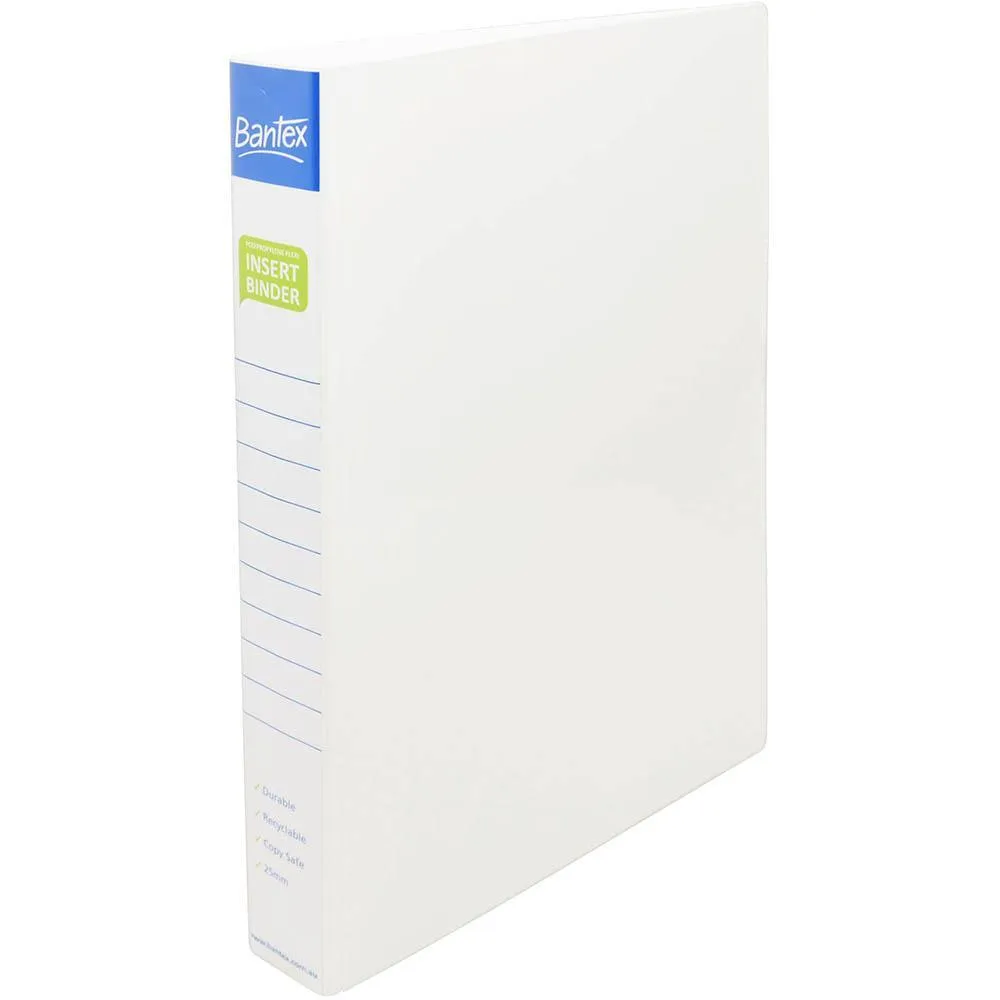 Bantex Poly Ring Binder 4D 25Mm A4 White