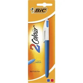 Bic 2 Colour Retractable Ballpoint Pen Medium 1.0Mm Blue/Red