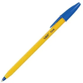 Bic Original Orange Ballpoint Pens Fine Blue Box 12