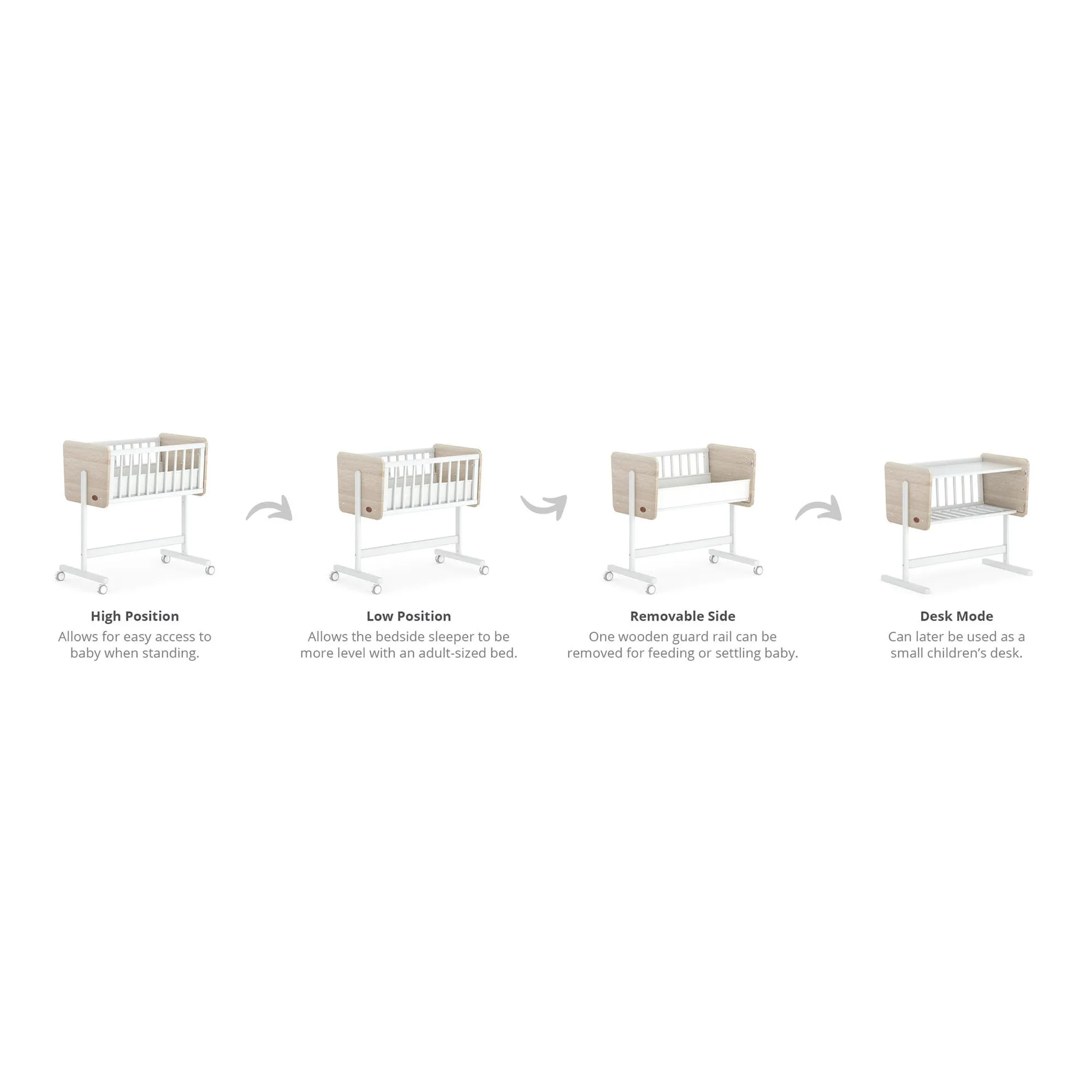 Boori Neat Bedside Sleeper (Mattress Included)