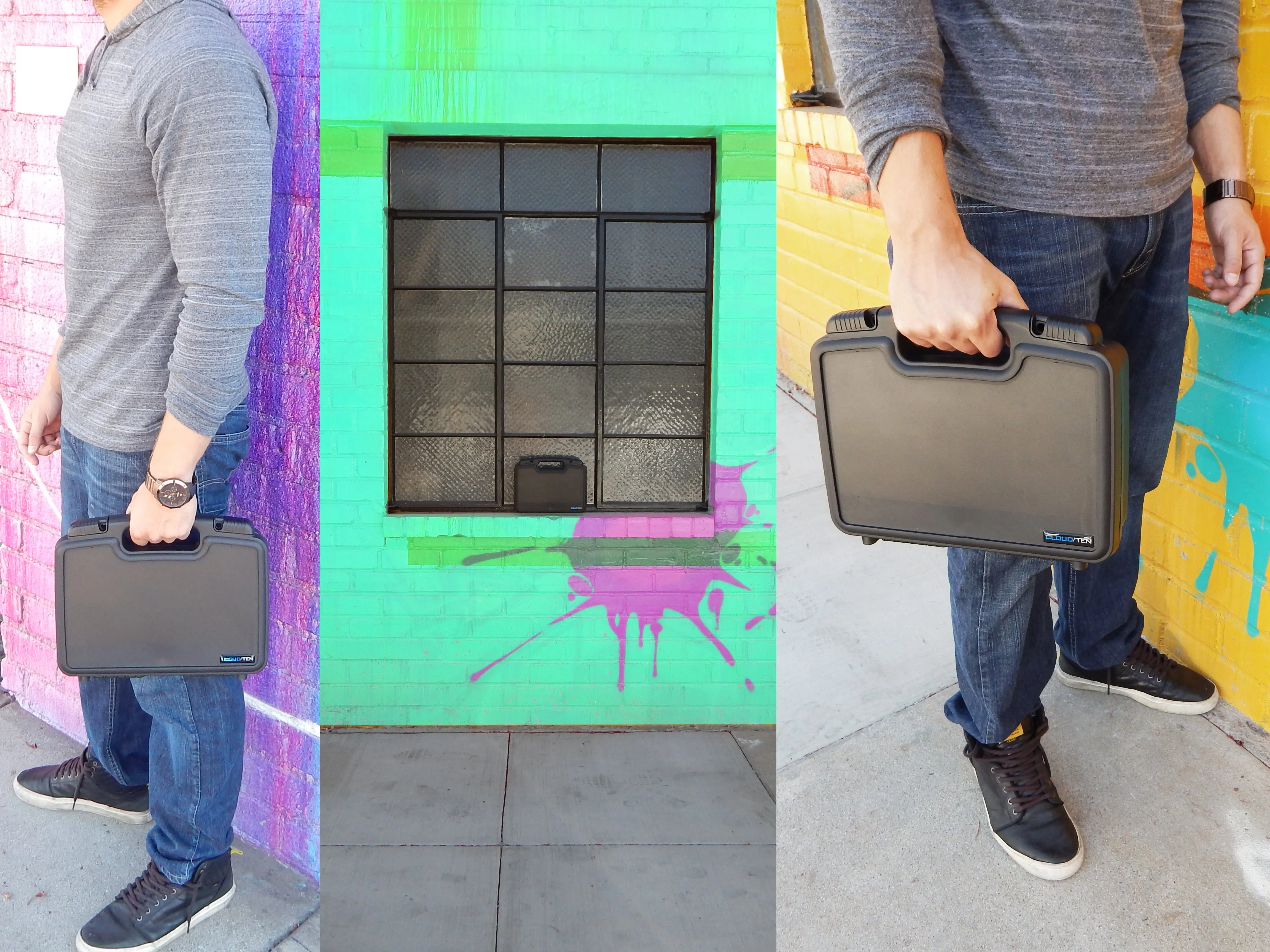 CLOUD/TEN 12" Hard Travel Case with Padlock Rings and Customizable Foam - Fits Accessories up to 11" x 7.25" x 2.75"