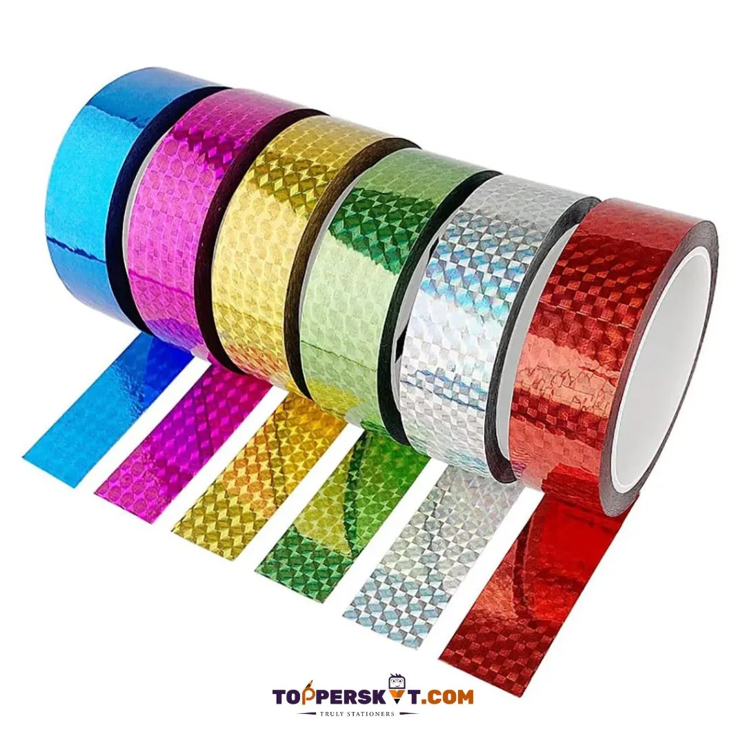 Coloured Sparkle Tape – 1/2 Inch for Creative Projects (Pack of 36 )