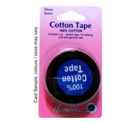 Cotton Tape - 25mm Black