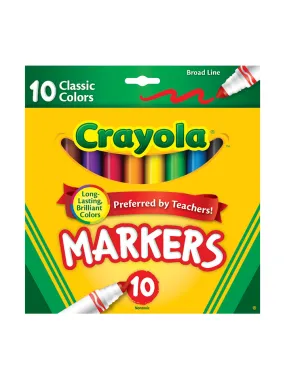 Crayola Broad Lined Markers 10pk