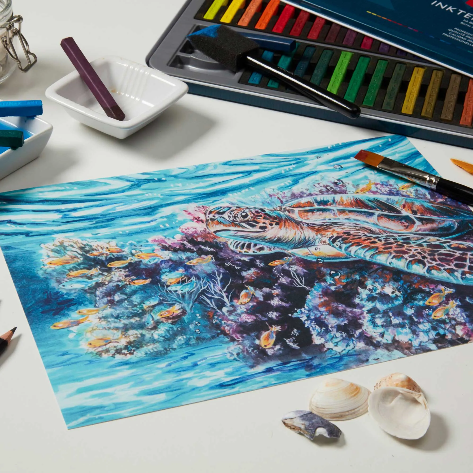 Derwent Inktense Colour Blocks - Tin of 72