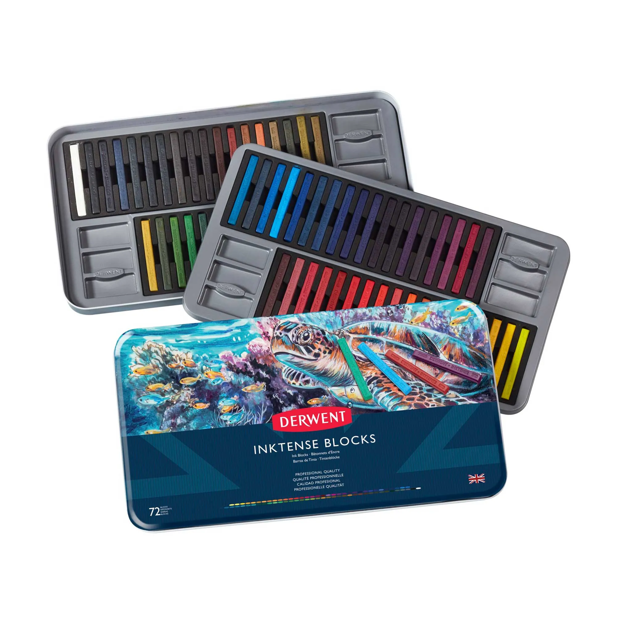 Derwent Inktense Colour Blocks - Tin of 72