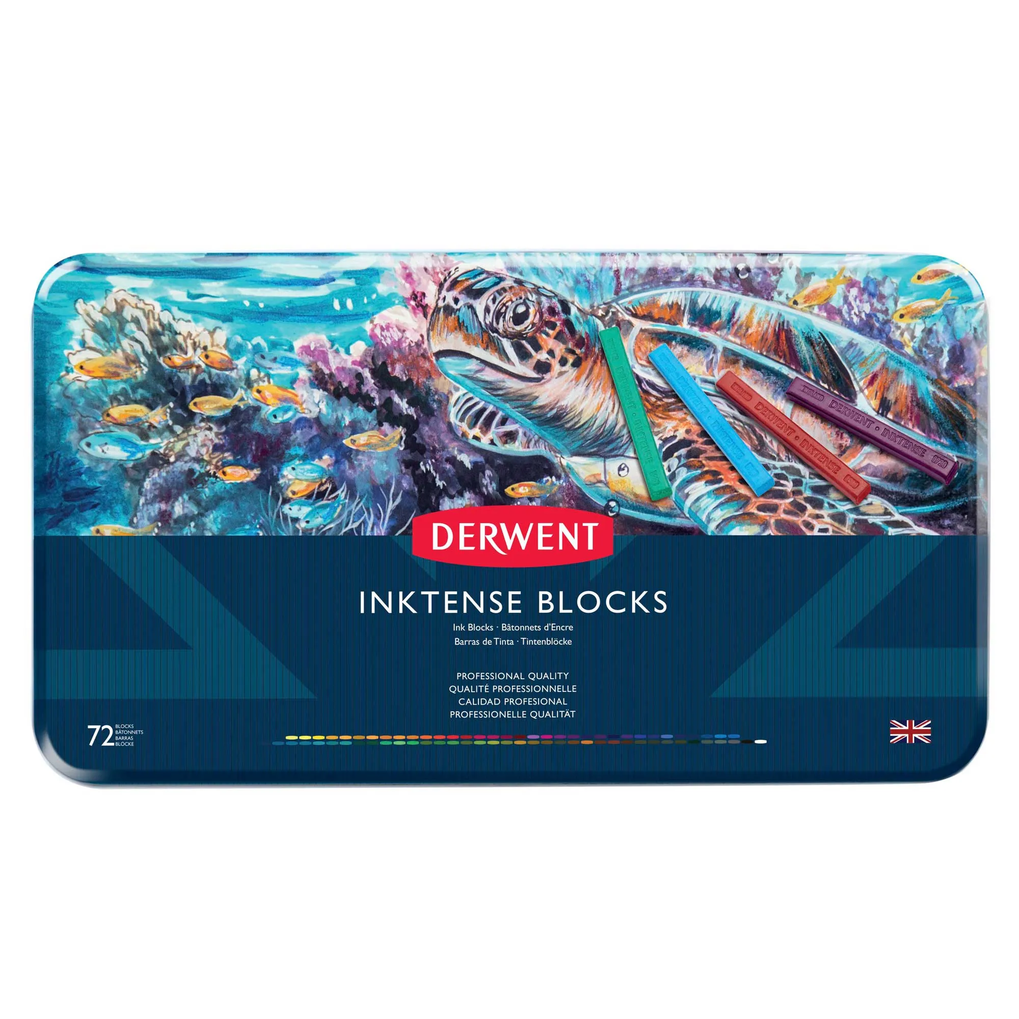 Derwent Inktense Colour Blocks - Tin of 72