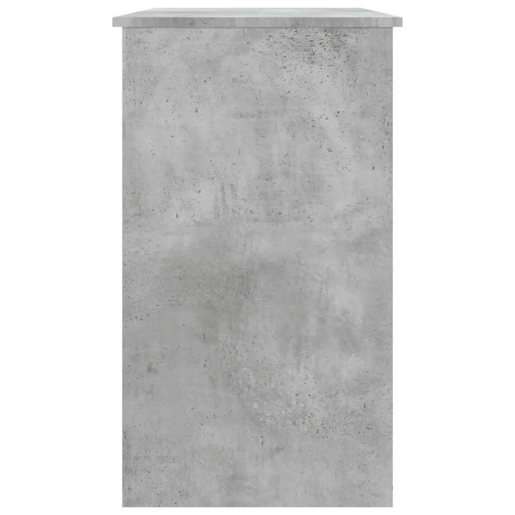 Desk Concrete Grey 90x45x76 cm Engineered Wood