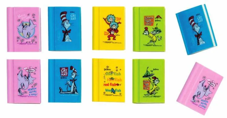 Dr. Seuss Mini Book Erasers (Each 0.250 fils)