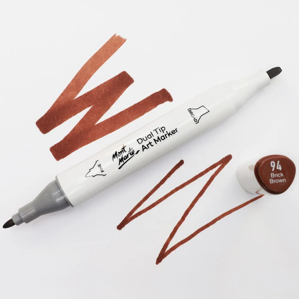 Dual Tip Art Marker Premium - Brick Brown 94