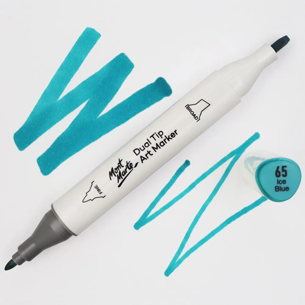 Dual Tip Art Marker Premium - Ice Blue 65