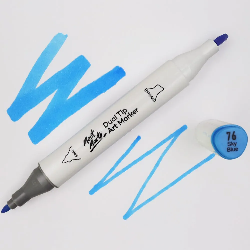 Dual Tip Art Marker Premium - Sky Blue 76