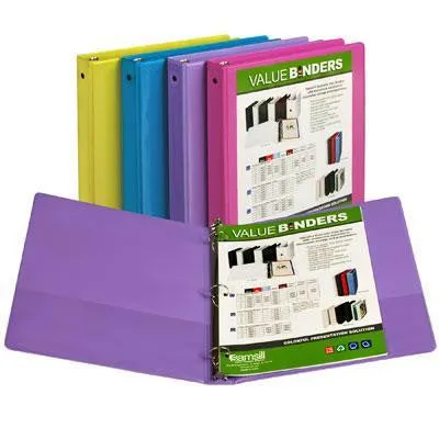 Econ View Binder Fashn 1" 6pk