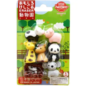 Eraser Set - Zoo Animals