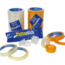 Fantastick Stationery Tape 3/4"X72yds Yellow Pack of 8rolls