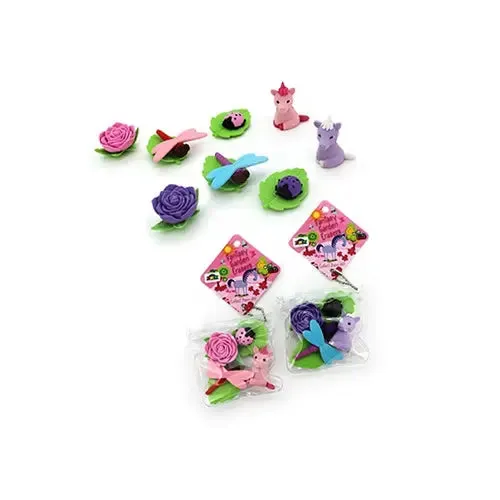 Fantasy Garden Erasers - 4 pack