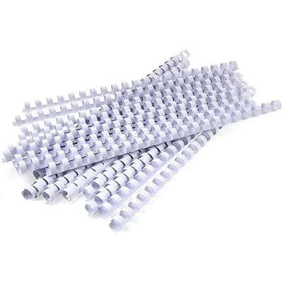 Fellowes Plastic Binding Combs Round 21 Loop 14Mm A4 White Pack 100