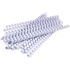 Fellowes Plastic Binding Combs Round 21 Loop 14Mm A4 White Pack 100