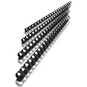 Fellowes Plastic Binding Combs Round 21 Loop 25Mm A4 Black Pack 50