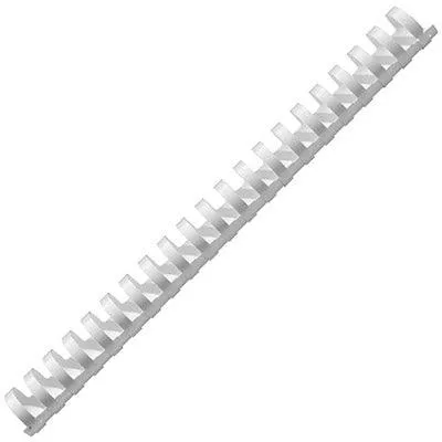 Fellowes Plastic Binding Combs Round 21 Loop 25Mm A4 White Pack 50
