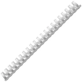 Fellowes Plastic Binding Combs Round 21 Loop 25Mm A4 White Pack 50