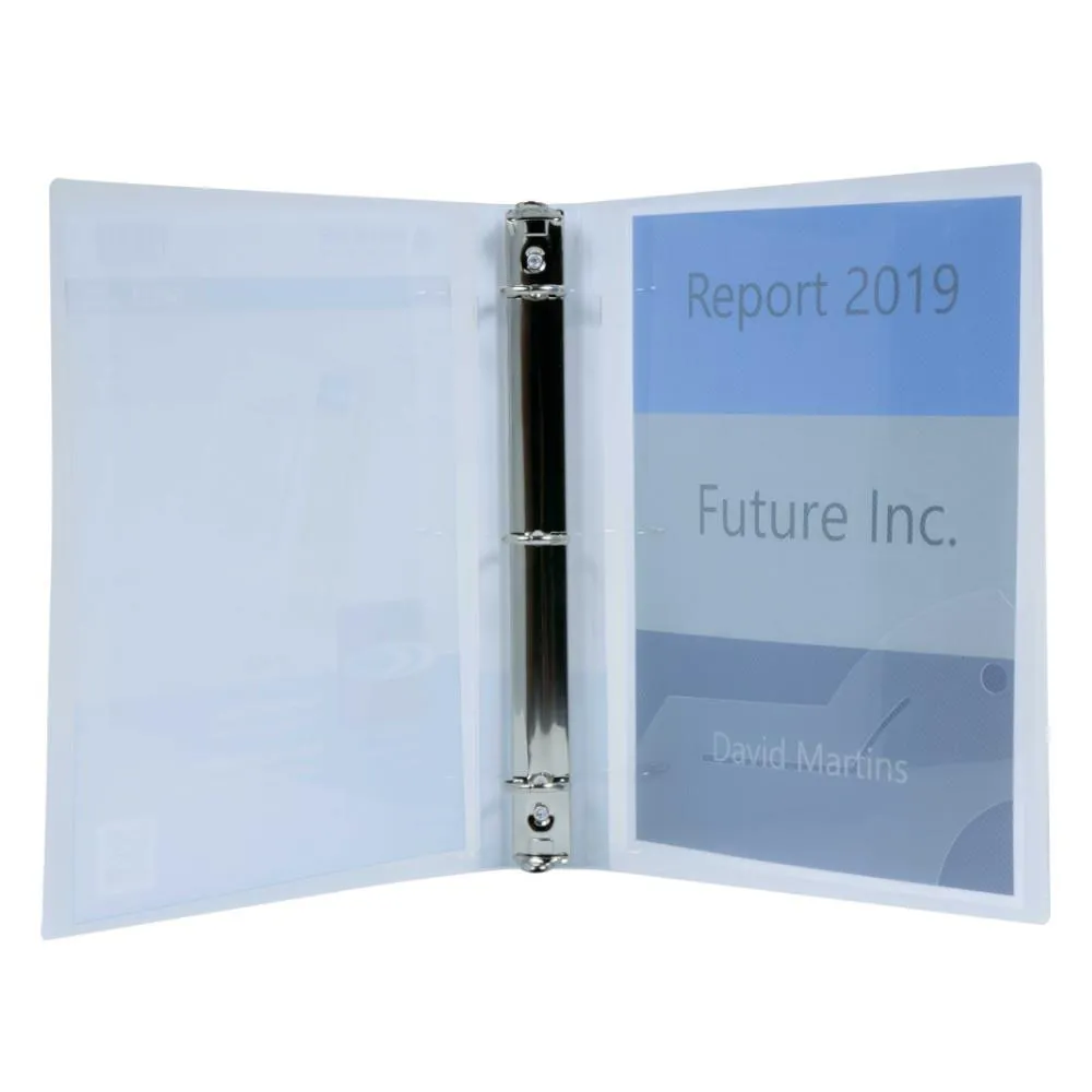 FileMode Poly Presentation O-Ring Binder 1" Clear