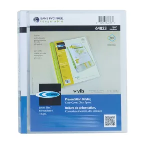 FileMode Poly Presentation O-Ring Binder 1" Clear