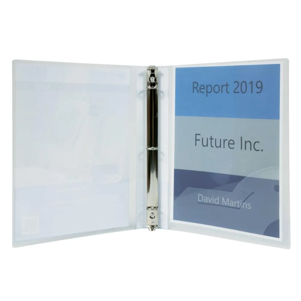 FileMode Poly Presentation O-Ring Binder 5/8" Clear