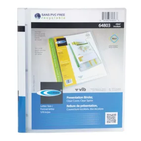 FileMode Poly Presentation O-Ring Binder 5/8" Clear