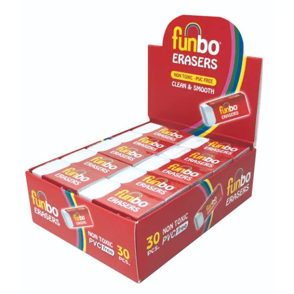 Funbo Medium Eraser 30 Pcs Pack