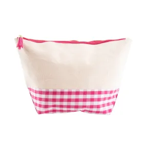Gingham Cosmetic Zip Pouch