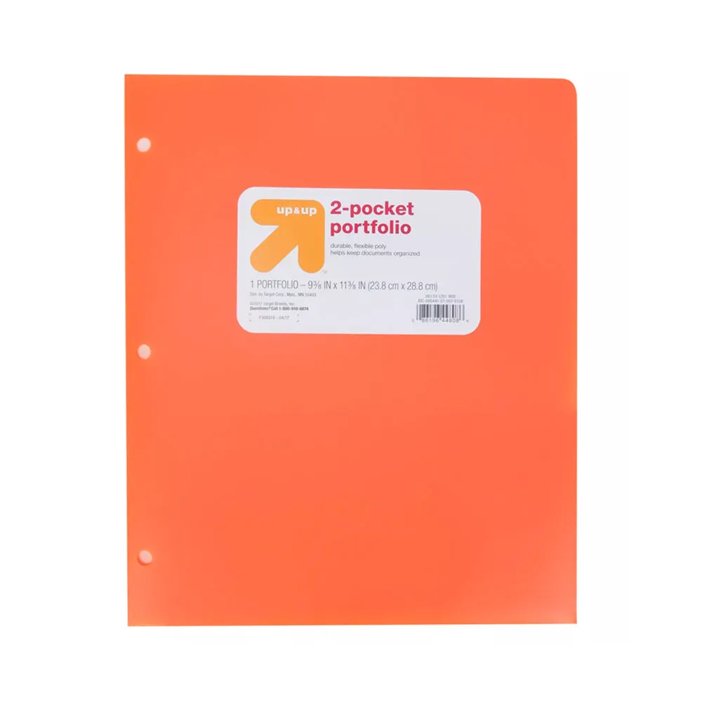 Heavyweight 2-Pocket Poly Portfolio Folder