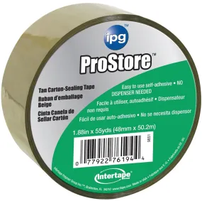 IPG 9851 Packaging Tape, 54.6 yd L, 1.88 in W, Polypropylene Backing, Tan :EA: QUANTITY: 1