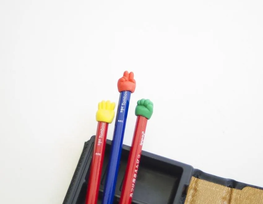 IWAKO ER-951090 Pencil Case Modeling Dinosaur Orangutan Apple Strawberry Guessing Dolphin Eraser 3pcs