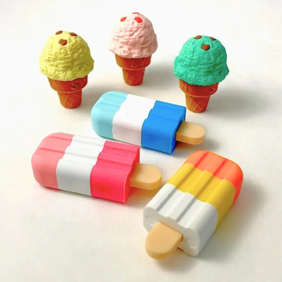 Iwako Ice Cream Shop Puzzle Eraser Set of 7