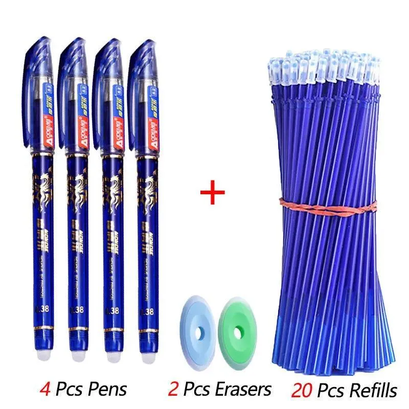 Kawaii Critter Gel Pens Set: Cute Animal Stationery Kit with Erasers